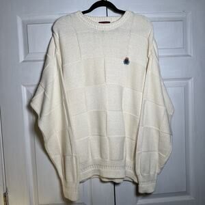 Vintage Hathaway Sport Men’s Large Golf Sweater Beige Made In USA